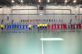 Jugadores de República Checa e Israel. Partido República Checa contra Israel. 14º Campeonato del Mundo Universitario de Fútbol Sala 2014 (FUTSAL). Antequera. Julio de 2014
