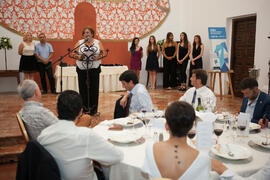 Intervención de Rosaura Méndez. Cena de gala con motivo del Campeonato del Mundo Universitario de Balonmano. Antequera. Junio de 2016