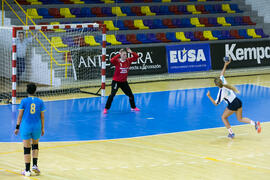 Partido Universidad Ovidius de Constanta - Universidad de Málaga. Categoría femenina. Campeonato Europeo Universitario de Balonmano. Antequera. Julio de 2017