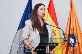 Beatriz Rodríguez Díaz. Presentación del Retrato de Honor de D. Eugenio José Luque Domínguez. Facultad de Ciencias Económicas y Empresariales. Junio de 2025