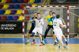 Partido Universidad de Basilea - Universidad de Rzeszow. Categoría masculina. Campeonato Europeo Universitario de Balonmano. Antequera. Julio de 2017