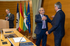 Toma de Posesión de José Francisco Murillo Mas como Vicerrector de Estudiantes y Deporte de la Universidad de Málaga. Edificio del Rectorado.  Febrero de 2020