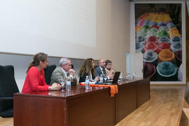 Mesa presidencial en la graduación de Alumnos de Másters de la Facultad de Ciencias Económicas y Empresariales de la Universidad de Málaga. Paraninfo. Mayo de 2017