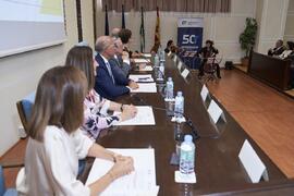 Mesa presidencial. Celebración del 50 Aniversario de la Facultad de Medicina de la Universidad de Málaga. Facultad de Medicina. Octubre de 2022