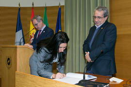 Toma de posesión de María Marta Recio Criado como nueva profesora titular del Departamento de Biología Vegetal de la Universidad de Málaga. Edificio del Rectorado. Marzo de 2017