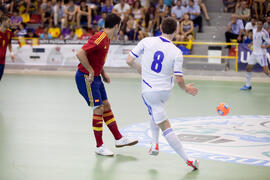 Partido Israel contra España. 14º Campeonato del Mundo Universitario de Fútbol Sala 2014 (FUTSAL). Antequera. Julio de 2014