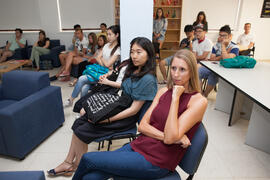 Alumnos del CIE-UMA el Día del Español. Centro Internacional de Español de la Universidad de Málaga. Junio de 2016