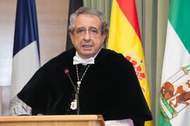 José Ángel Narváez en la investidura como Doctor "Honoris Causa" de Hans-Dieter Wienberg por la Facultad de Ciencias de la Universidad de Málaga. Rectorado. Mayo de 2016
