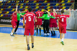 Partido Universidad del Miño - Universidad de Split. Categoría masculina. Campeonato Europeo Universitario de Balonmano. Antequera. Julio de 2017