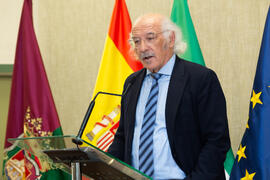 Francisco González Fajardo. Nombramiento de José Sánchez Maldonado como Alumno de Honor de la Facultad de Ciencias Económicas y Empresariales. Facultad de Ciencias Económicas y Empresariales. Diciembre de 2019