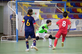 Partido España contra China. 14º Campeonato del Mundo Universitario de Fútbol Sala 2014 (FUTSAL). Antequera. Julio de 2014