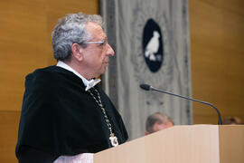 José Ángel Narváez en la investidura de Heliodoro Carpintero Capell como Doctor "Honoris Causa" por la Facultad de Psicología de la Universidad de Málaga. Edificio del Rectorado. Mayo de 2019
