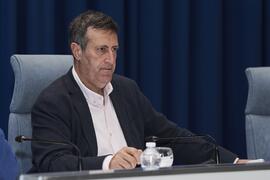 Ernesto Pimentel. Debate electoral entre los candidatos a Rector de la Universidad de Málaga. Escuela Técnica Superior de Ingeniería Informática y Telecomunicaciones. Noviembre de 2023