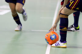 Partido Brasil contra España. 14º Campeonato del Mundo Universitario de Fútbol Sala 2014 (FUTSAL). Antequera. Julio de 2014
