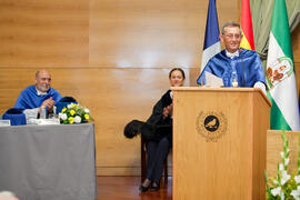 Miguel Delibes de Castro en su investidura como Doctor "Honoris Causa" por la Facultad de Ciencias de la Universidad de Málaga. Rectorado. Junio de 2014