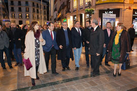 Inauguración de la exposición "La Universidad de Málaga del Siglo XXI".  Calle Larios. Enero de 2017