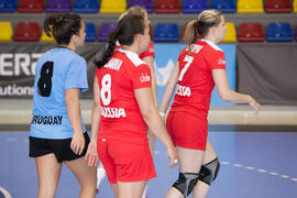 Partido Rusia - Uruguay. Categoría femenina. Campeonato del Mundo Universitario de Balonmano. Antequera. Junio de 2016