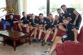 Momentos previos a la ceremonia de apertura del IX Campeonato de Europa Universitario de Fútbol Sala. Antequera. Julio de 2013