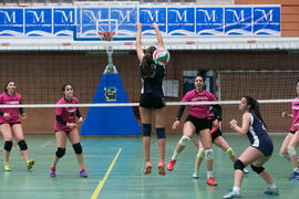 Partido femenino Universidad de Málaga - Universidad de A Coruña. Campeonato de España Universitario de Voleibol. Complejo Polideportivo Universitario. Abril de 2018