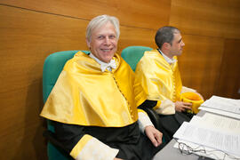Edmund Neugebauer en su investidura como Doctor "Honoris Causa" por la Facultad de Medicina de la Universidad de Málaga. Edificio del Rectorado. Noviembre de 2016