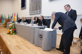 Miguel Porras Fernández toma posesión como Secretario General de la Universidad de Málaga. Paraninfo.  Enero de 2016