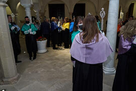 Momentos previos a la Estación de Penitencia de la Hermandad de los Estudiantes. Málaga. Abril de 2022