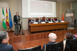 Juan Francisco Zambrana en la clausura del 50 Aniversario de la Facultad de Económicas. Facultad de Ciencias Económicas y Empresariales. Marzo de 2016