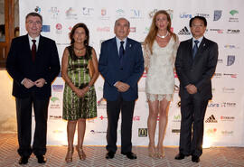 Entrega de premios, de parte de FISU, de la Universidad de Málaga, del ayuntamiento de Antequera y del Comité Organizador. 14º Campeonato del Mundo Universitario de Fútbol Sala 2014 (FUTSAL). Antequera. Julio de 2014