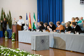 Investidura como Doctor "Honoris Causa" de D. José Antonio Domínguez Bandera por la Universidad de Málaga. Escuela Técnica Superior de Informática y Telecomunicaciones. Mayo de 2010