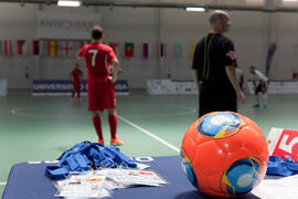 Partido Georgia contra Alemania. 14º Campeonato del Mundo Universitario de Fútbol Sala 2014 (FUTSAL). Antequera. Julio de 2014