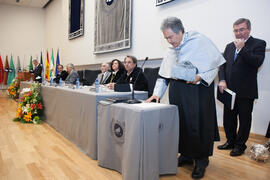 Juan Antonio García Galindo toma posesión como nuevo vicerrector de Política Institucional de la Universidad de Málaga. Paraninfo.  Enero de 2016
