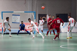 Partido Omán contra Bielorrusia. 14º Campeonato del Mundo Universitario de Fútbol Sala 2014 (FUTSAL). Antequera. Julio de 2014