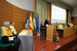 José Ángel Narváez en la investidura como Doctor "Honoris Causa" de Edmund Neugebauer por la Facultad de Medicina de la Universidad de Málaga. Edificio del Rectorado. Noviembre de 2016