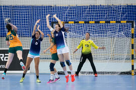 Partido Universidad de Málaga - Universidad de Valencia. Categoría femenina. Campeonato Europeo Universitario de Balonmano. Antequera. Julio de 2017