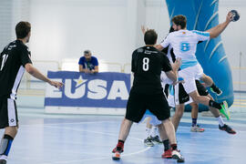 Partido Universidad de Málaga - Universidad de Basilea. Categoría masculina. Campeonato Europeo Universitario de Balonmano. Antequera. Julio de 2017
