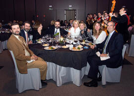 Cena de gala con motivo al homenaje para los jubilados y personal que cumple 25 años de servicio en la Universidad de Málaga. Hotel Barceló. Febrero de 2009