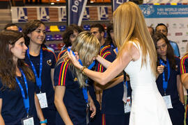 Medalla de plata para España. Acto de clausura y entrega de medallas. 14º Campeonato del Mundo Universitario de Fútbol Sala 2014 (FUTSAL). Antequera. Julio de 2014