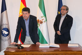 Toma de Posesión de Cristóbal Moreno Flores como Vicegerente de Coordinación y Planificación de Áreas de la Universidad de Málaga. Edificio del Rectorado.  Marzo de 2016