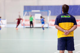 Partido Brasil contra Portugal. 14º Campeonato del Mundo Universitario de Fútbol Sala 2014 (FUTSAL). Antequera. Julio de 2014