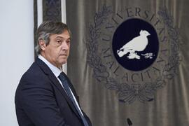 Teodomiro López. Toma de posesión de los nuevos cargos de la Universidad de Málaga. Edificio del Rectorado. Abril de 2024
