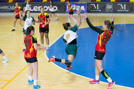 Partido Universidad de Colonia - Universidad de Valencia. Categoría femenina. Campeonato Europeo Universitario de Balonmano. Antequera. Julio de 2017