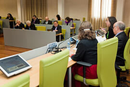 Primera sesión del X Pleno del Consejo Universitario Iberoamericano (CUIB) en la Universidad de Málaga. Rectorado. Marzo de 2012