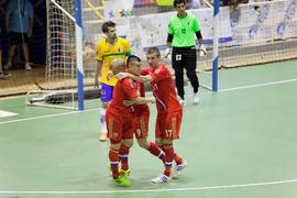 Partido Rusia contra Brasil. 14º Campeonato del Mundo Universitario de Fútbol Sala 2014 (FUTSAL). Antequera. Julio de 2014