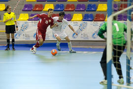 Partido Irán contra Bielorrusia. 14º Campeonato del Mundo Universitario de Fútbol Sala 2014 (FUTSAL). Antequera. Julio de 2014