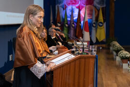 Nuria Nebot en la investidura de Kazuyo Sejima como Doctora "Honoris Causa" por la Escuela de Arquitectura de la Universidad de Málaga. Paraninfo. Octubre de 2019