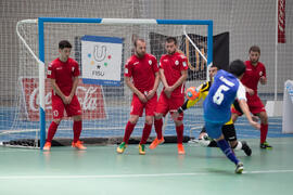 Partido Tailandia contra Georgia. 14º Campeonato del Mundo Universitario de Fútbol Sala 2014 (FUTSAL). Antequera. Julio de 2014