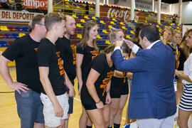 Entrega de medallas. Ceremonia de clausura del Campeonato Europeo Universitario de Balonmano. Antequera. Julio de 2017