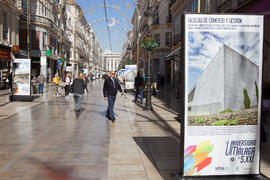 Exposición "La Universidad de Málaga del Siglo XXI". Calle Larios. Enero de 2017