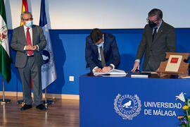 Toma de posesión de Ramiro Rafael Ruiz Rosas como nuevo profesor titular del Área de Ingeniería Química de la Universidad de Málaga. Paraninfo. Diciembre de 2021