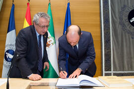 Toma de Posesión de Joaquín Ortega Casanova como nuevo Director de Secretariado de Transferencia de la Universidad de Málaga. Edificio del Rectorado. Febrero de 2018